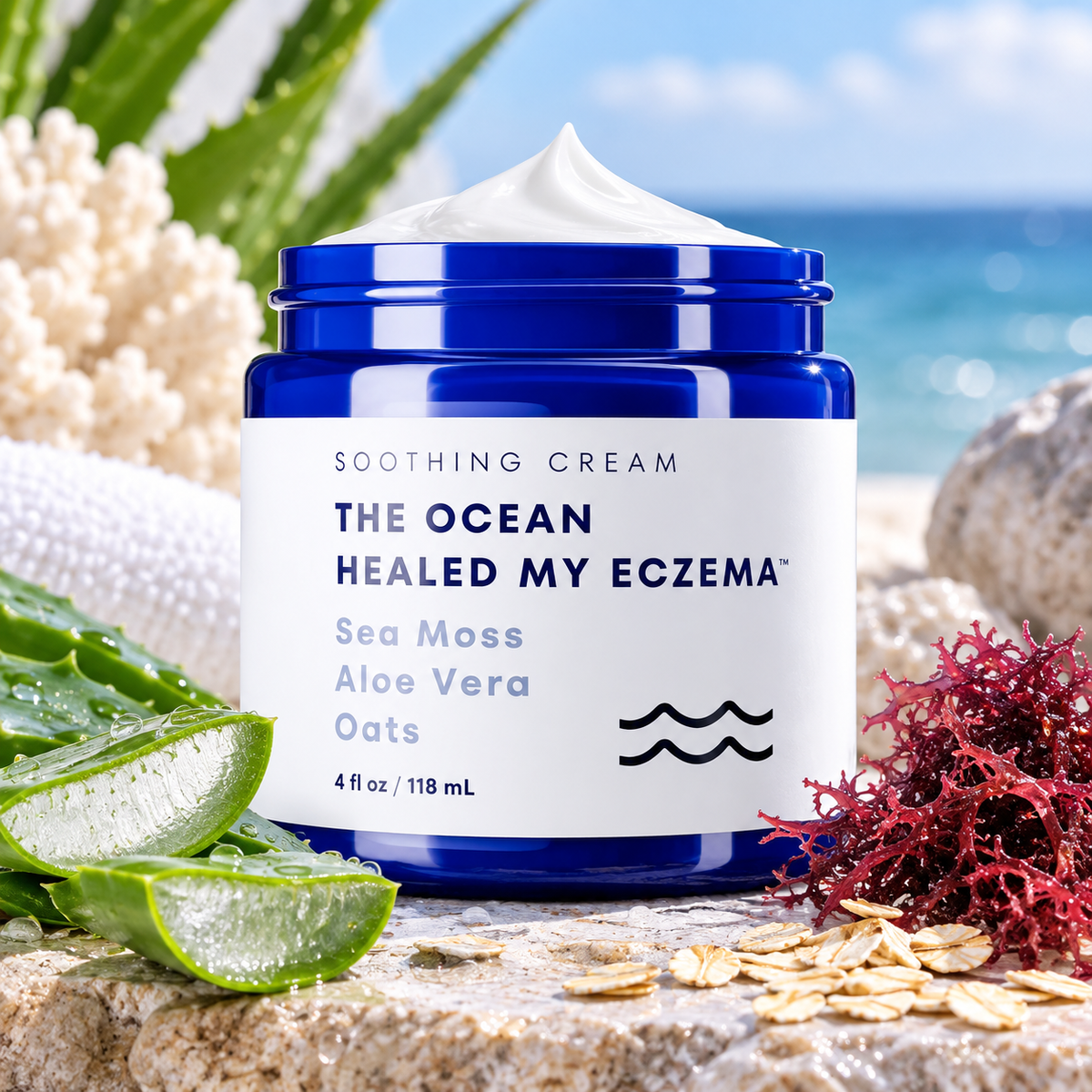 The Ocean Healed Natural Soothing Cream Skin Moisturize